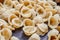 Fresh orecchiette or orecchietta, made with durum wheat and water, handmade pasta typical of Puglia