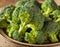 Fresh and organic broccoli florets that are nutritious and green.
