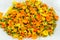 Fresh organic calendula flowers background.