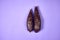 Fresh Organic Cassava Root, Manioc Esculenta, yuca On purple Background