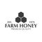 Fresh Organic Honey logo and icons with honeycombs.