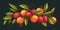 Fresh Organic Jujube Fruit Horizontal Trendy Illustration.