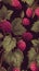 Fresh Organic Loganberry Berry Vertical Background Illustration.