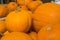 Fresh organic orange giant pumking harvesting from farm at farmer market,ready for traditional October fastival,Halloween carving