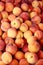 Fresh organic peaches background,