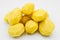 Fresh organic peeled yellow potato vegetable, carbohydrate and starch source yellow potato