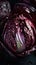 Fresh Organic Radicchio Vegetable Vertical Background.