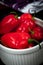 Fresh organic red habanero hot pepper