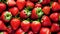 Fresh organic strawberries background