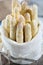 Fresh organic white Dutch asparagus