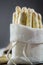 Fresh organic white Dutch asparagus