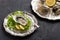 Fresh oyster on plate