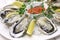 Fresh oysters plate