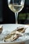 Fresh oysters with white wine