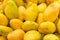 Fresh papayas in a market stall in India