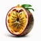 Fresh passion fruit photo white background