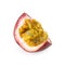 Fresh passion fruit  on a white background