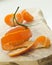 Fresh peeled clementines