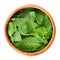 Fresh peppermint leaves in wooden bowl