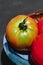 Fresh Picked Red and Green Tomato