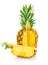 fresh pineapple with cut