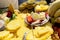 Fresh pineapple and other fruits for sale near the Chandni Chowk