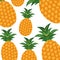 Fresh pineapples fruits pattern background