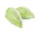 Fresh pointed cabbages on white background