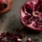 Fresh pomegranate food photography recipe idea