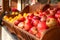 Fresh pomegranate fruits in the street asian market. Fruits on the local farmer market ready for making juice. Selective