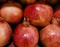 Fresh pomegranate (Punica granatum) fruit red anaar rodie nar melograno anor anar delima closeup view image photo