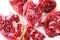 fresh pomegranate slices