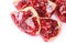 fresh pomegranate slices