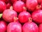 the fresh pomegranates appeared on the juice stand