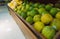 Fresh pomelo fruits on stall in a supermarket in Vietnam, April 12 - 2021