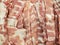 Fresh pork rips in market