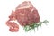 Fresh pork with rosemary leaf