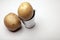 Fresh potato bucket white background