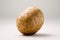 Fresh potato isolate on white background. Macro studio shot. AI generated