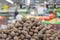 Fresh potatoes in a supermarket. Organic vegetables for a healthy life.