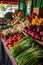 fresh produce at a farmers market stand