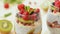 Fresh pudding chia with fruits