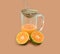 Fresh pulpy Orange juice for good health