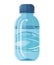 Fresh purified water in blue plastic bottle