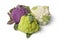 Fresh purple, green and white cauliflower