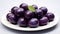 fresh purple plum isolated