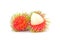 Fresh rambutan sweet delicious on white background healthy rambutan tropical fruit food isolated