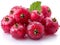 Fresh Raspberries With Water Droplets Glistening.