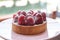 Fresh raspberry tartlet