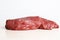 Fresh raw juicy beef on a white background